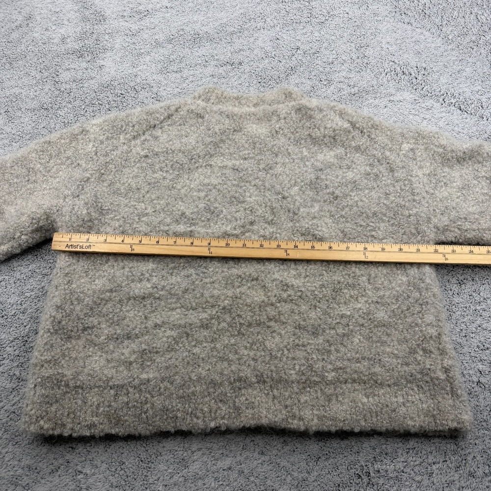 COS Sweater Women Medium Beige Cropped Boxy Oversized Mohair Wool Blend Pullover - Picture 10 of 12